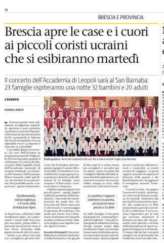 Articolo coro Ucraina