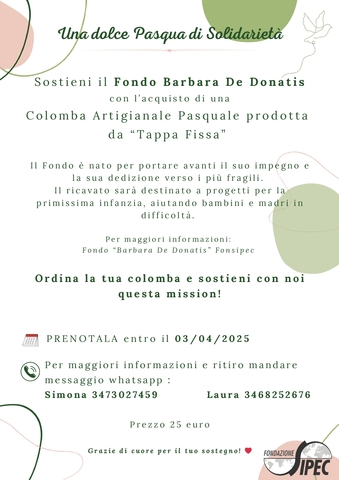 Una dolce Pasqua di solidarietà